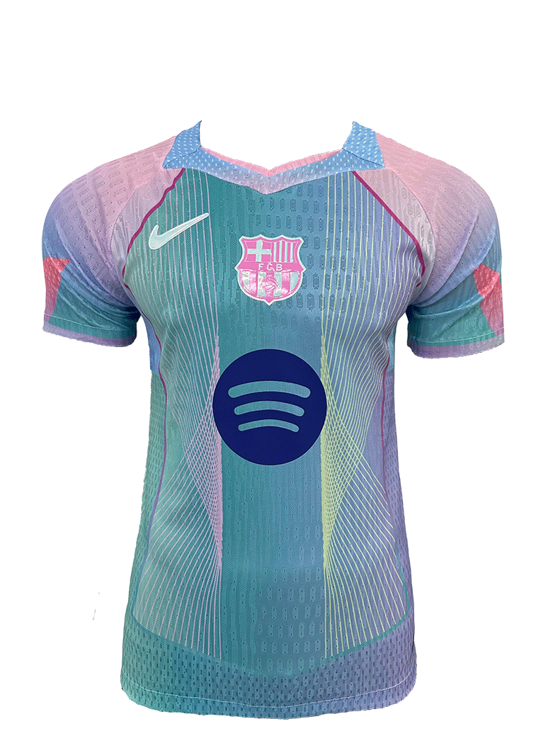 Wersja gracza Barcelona design niebiesko-różowa koszulka 25/26 Top Soccer Jerseys Store