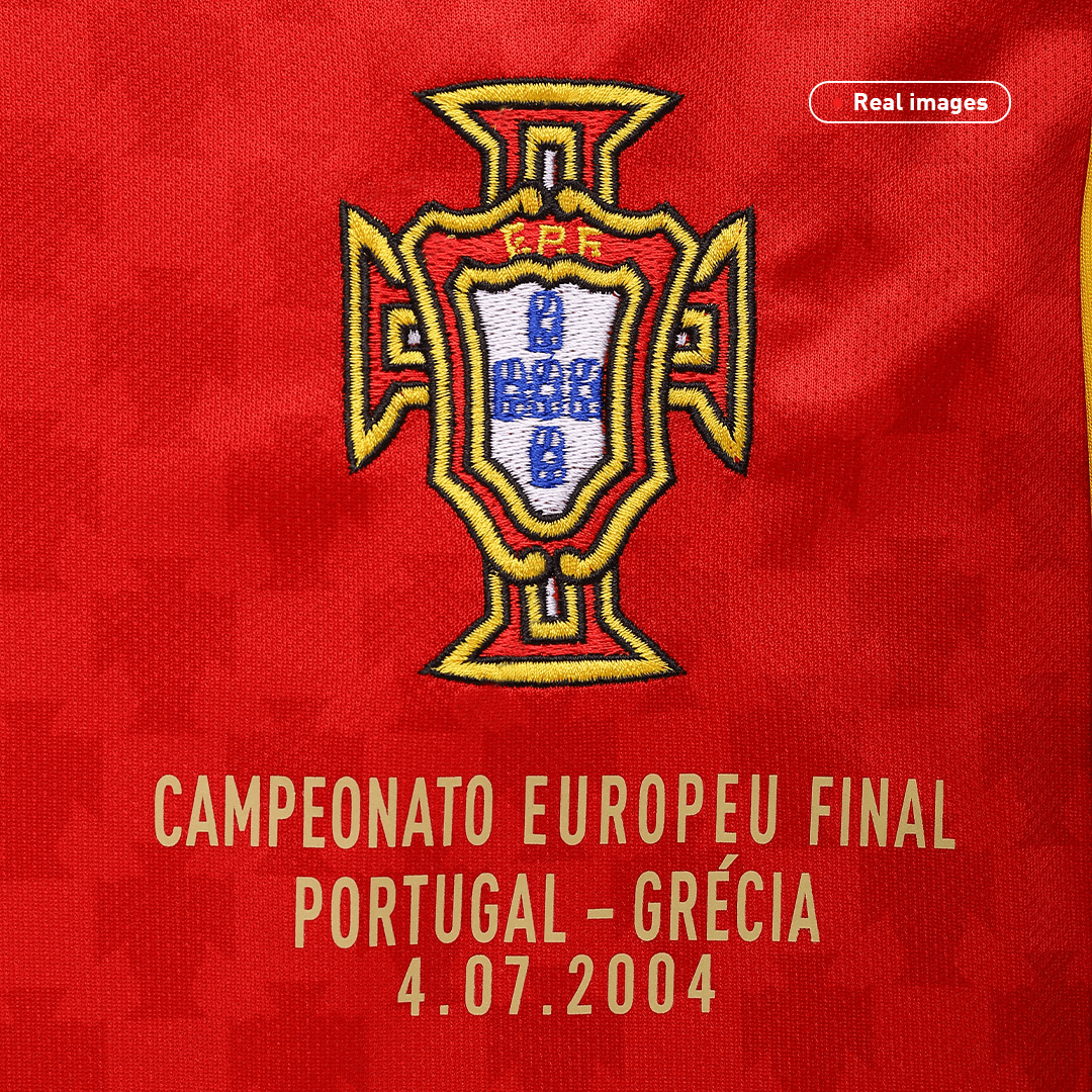 Koszulka piłkarska Portugal, domowa retro 2004 - Finał Euro Pro Koszulki Pilkar Skie