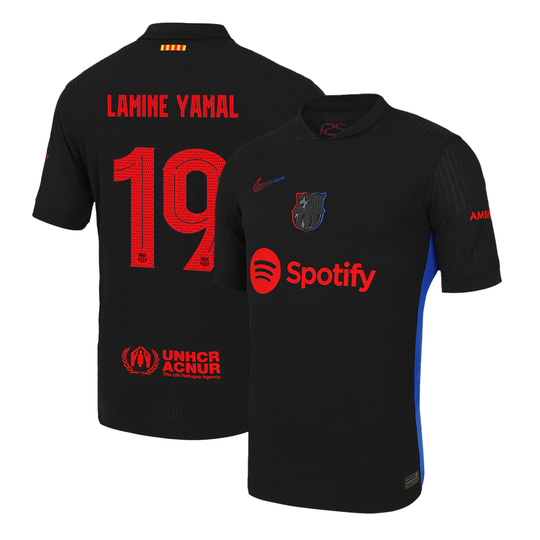 Player Version LAMINE YAMAL #19 Barcelona Away Soccer Jersey 2024/25- UCL Top Soccer Jerseys Store