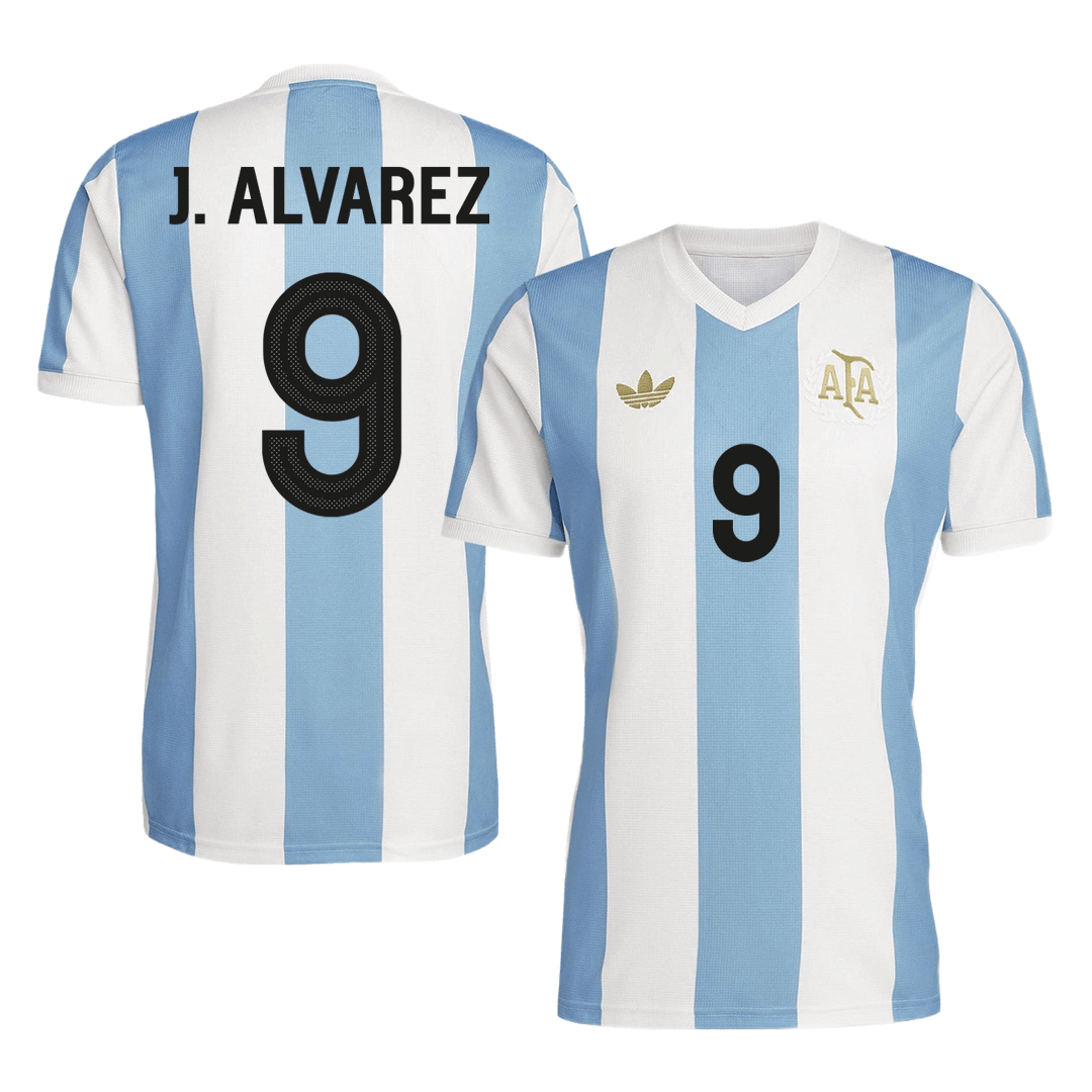 J.ALVAREZ #9 Argentina Soccer Jersey 2024- 50th Anniversary Top Soccer Jerseys Store