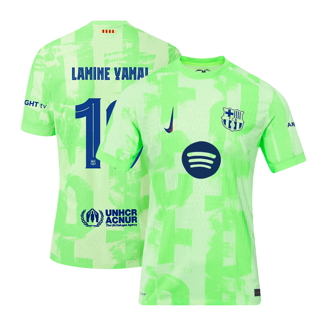 Player Version LAMINE YAMAL #19 Barcelona Third Away Soccer Jersey 2024/25- UCL?Spotify Logo Without Text? Top Soccer Jerseys Store