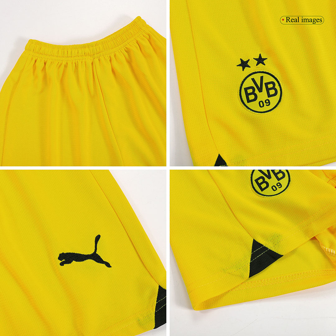 Kid's Borussia Dortmund Away Soccer Jersey Kit(Jersey+Shorts) 2023/24 Top Soccer Jerseys Store