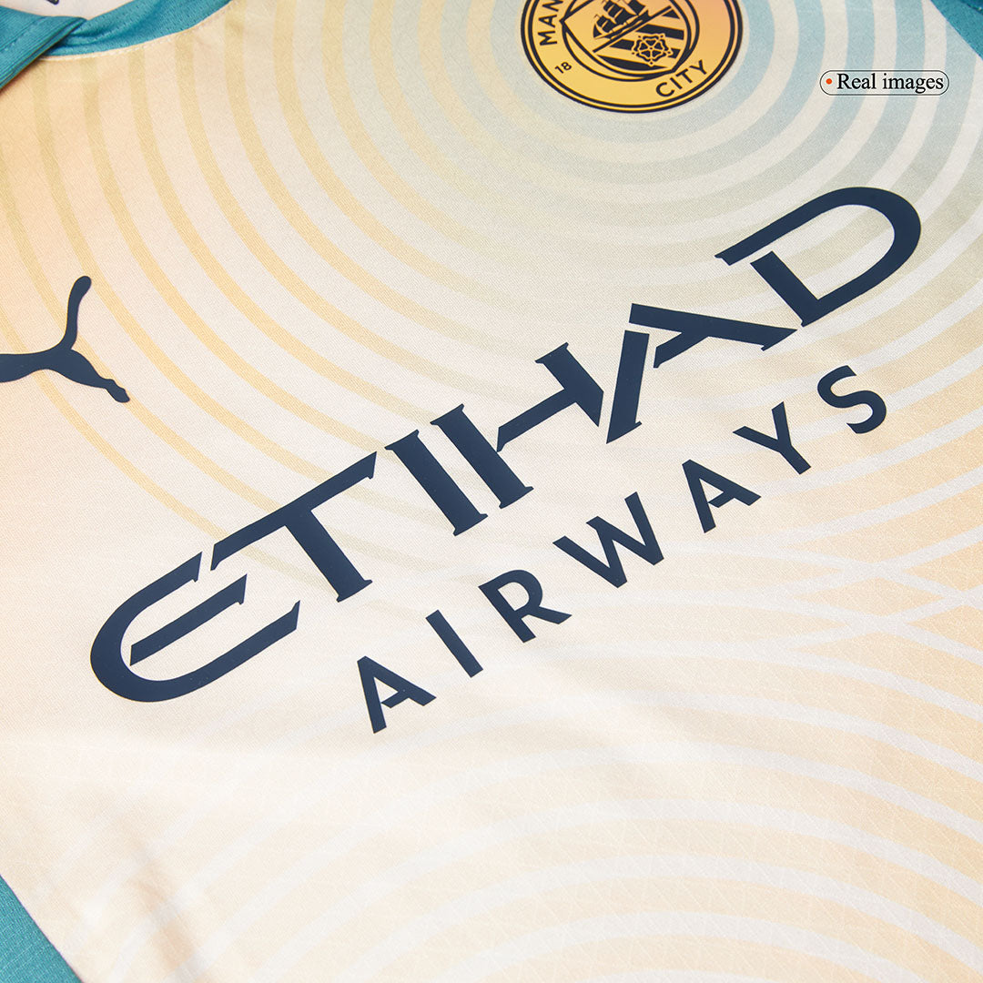 Player Version RODRIGO #16 Manchester City Fourth Away Soccer Jersey 2024/25- Definitely City (UCL) Top Soccer Jerseys Store