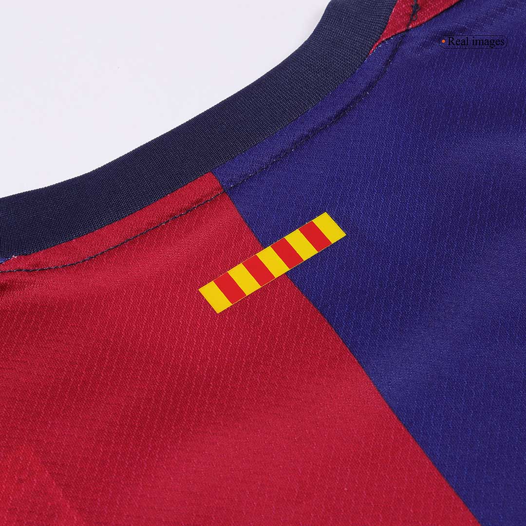 Kid's Barcelona Home Soccer Jersey Kit(Jersey+Shorts) 2024/25-Spotify Logo Without Text Top Soccer Jerseys Store