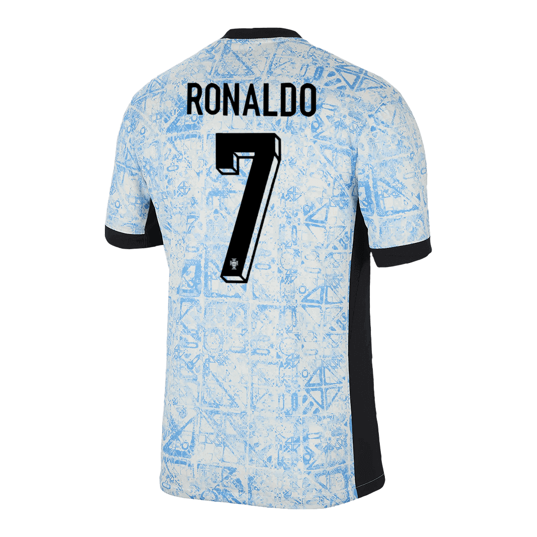 Męska Portugal RONALDO #7 Wyjazdowa Koszulka Piłkarska Euro 2024 Pro Koszulki Pilkar Skie