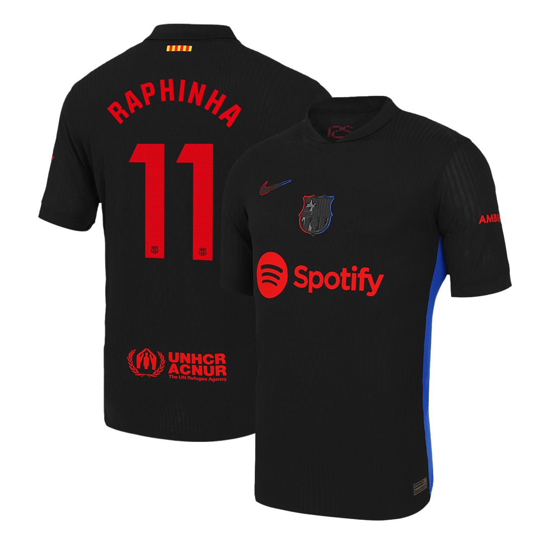 Player Version RAPHINHA #11 Barcelona Away Soccer Jersey 2024/25 Top Soccer Jerseys Store