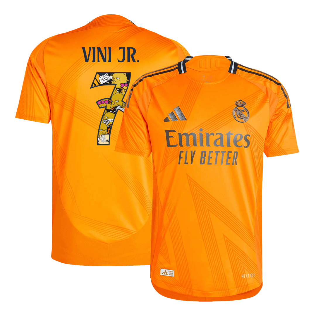 Player Version VINI JR. #7 Real Madrid Away Soccer Jersey 2024/25 - Bear Champ Font Top Soccer Jerseys Store