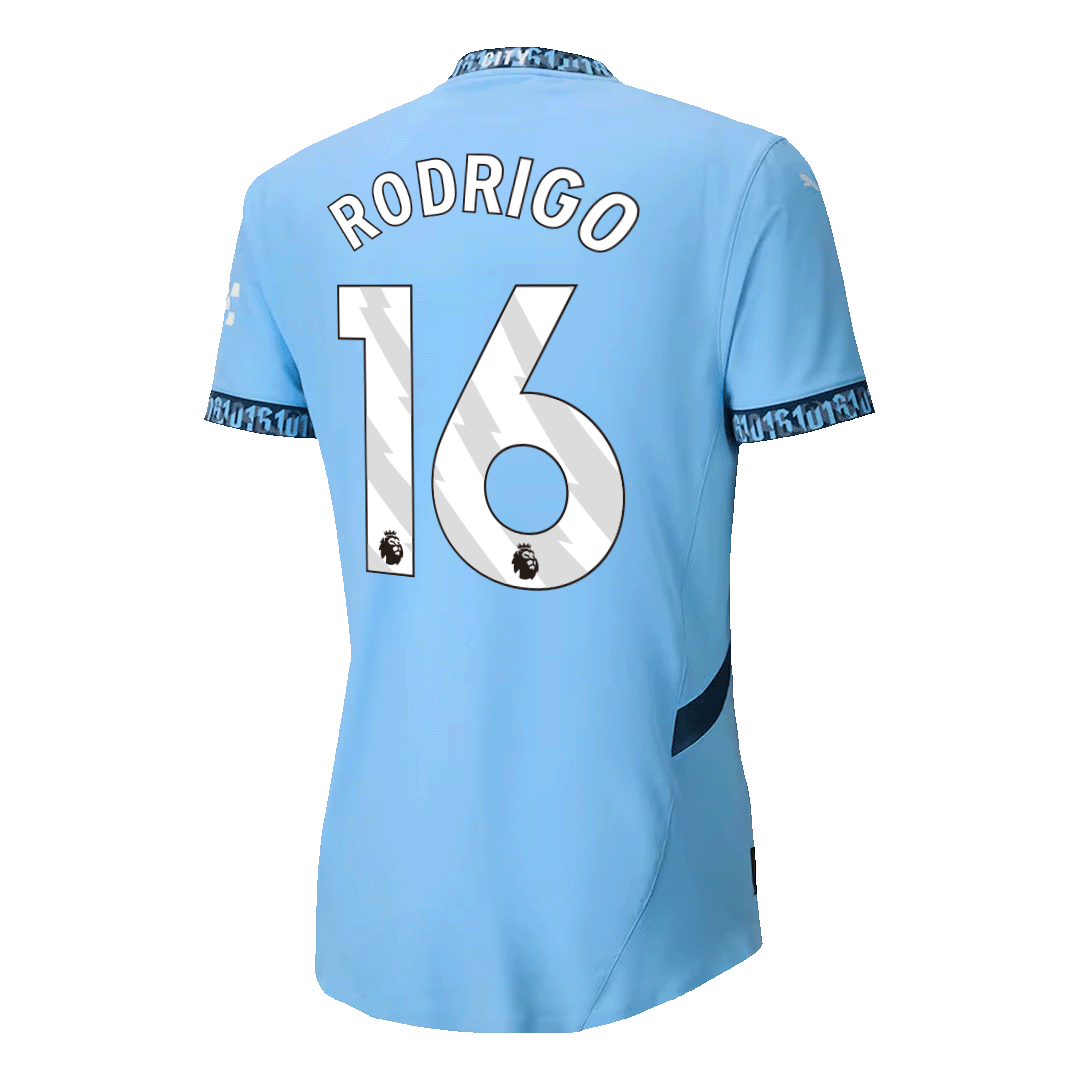 Player Version RODRIGO #16 Manchester City Home Soccer Jersey 2024/25 Top Soccer Jerseys Store