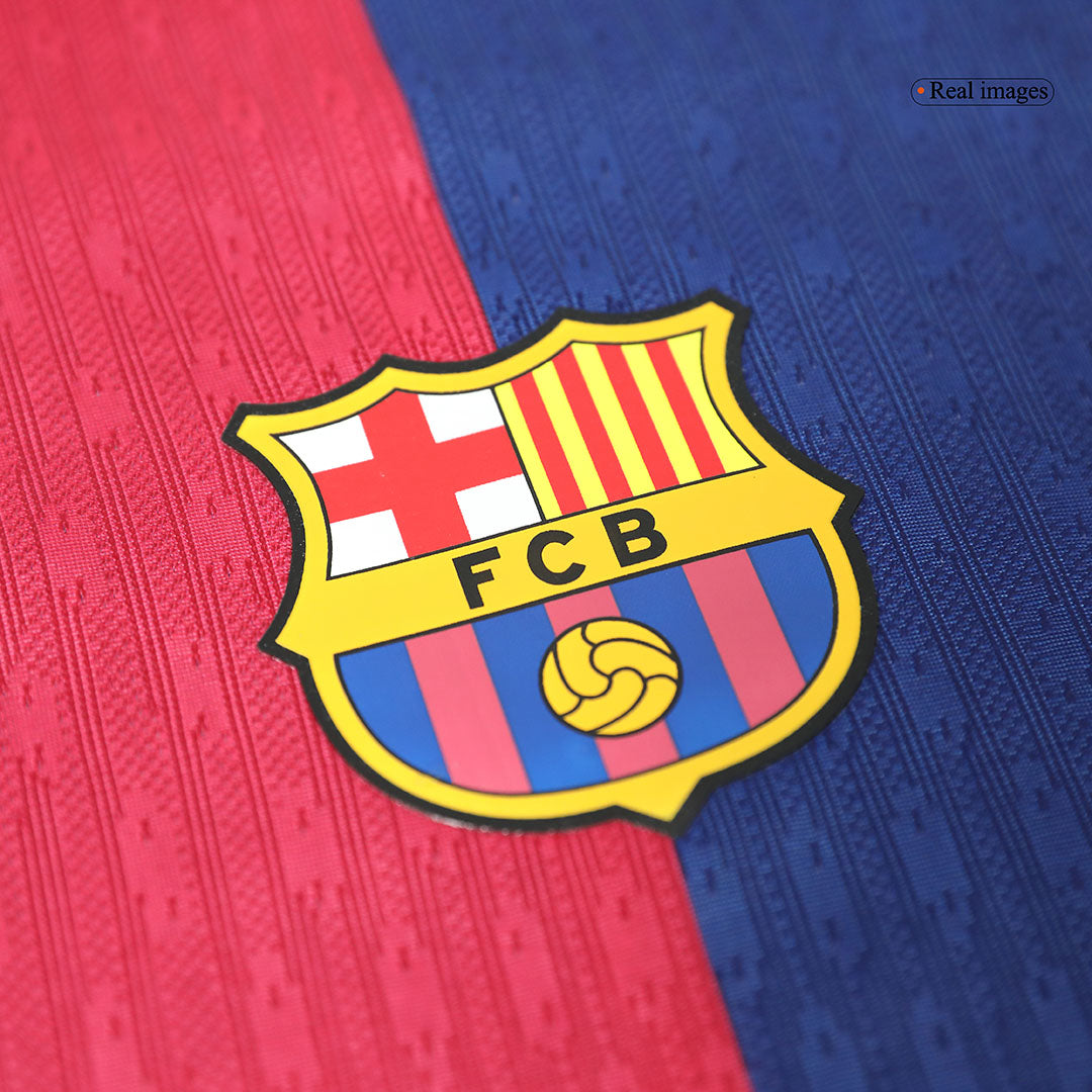 Player Version GAVI #6 Barcelona Home Soccer Jersey 2024/25 - Spotify Logo Without Text Top Soccer Jerseys Store