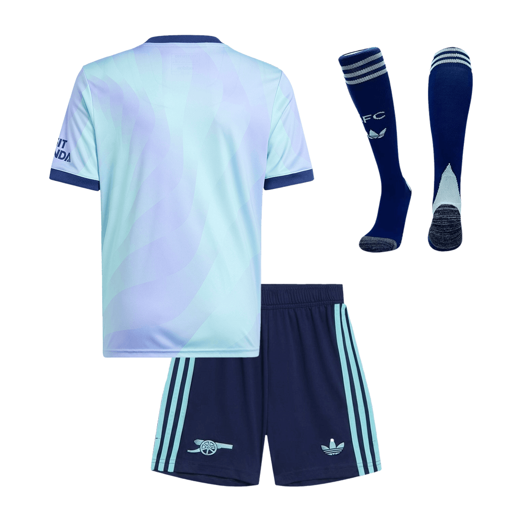 Kid's Arsenal Third Away Soccer Jersey Kit(Jersey+Shorts+Socks) 2024/25 Top Soccer Jerseys Store