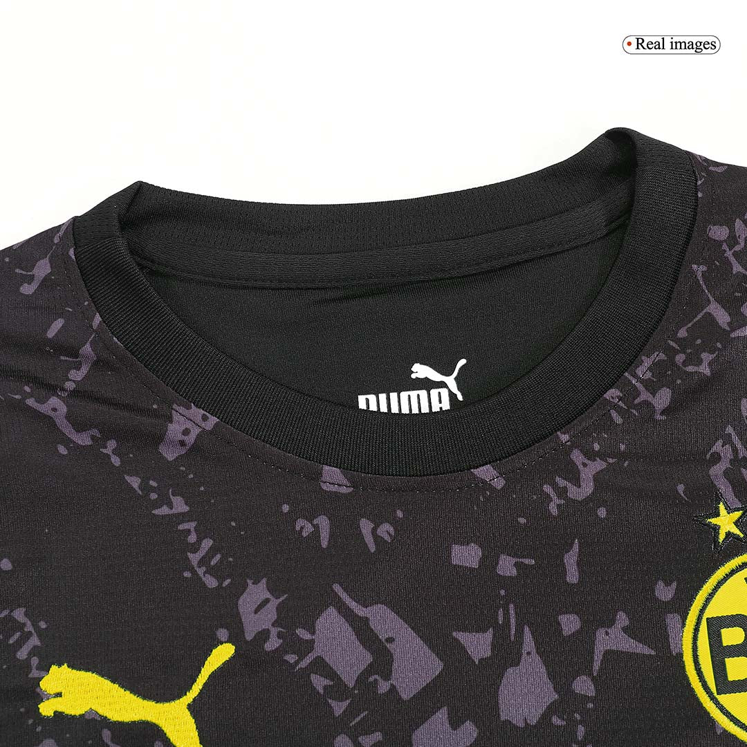 Kid's Borussia Dortmund Away Soccer Jersey Kit(Jersey+Shorts) 2023/24 Top Soccer Jerseys Store
