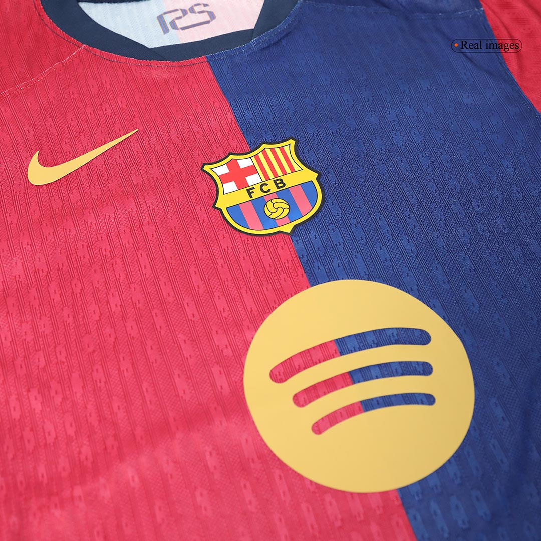 Player Version GAVI #6 Barcelona Home Soccer Jersey 2024/25 - Spotify Logo Without Text Top Soccer Jerseys Store