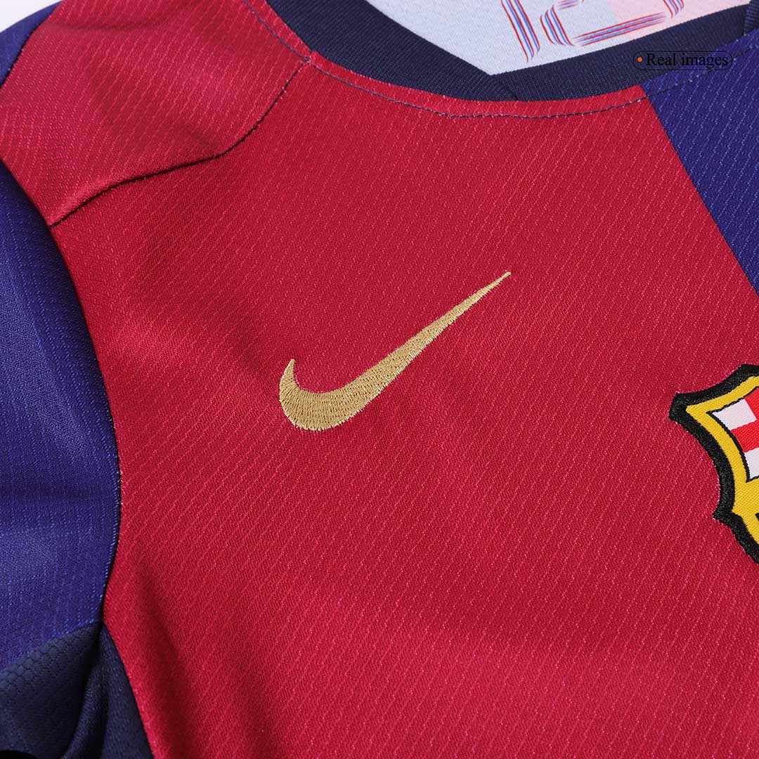 Kid's Barcelona Home Soccer Jersey Kit(Jersey+Shorts) 2024/25-Spotify Logo Without Text Top Soccer Jerseys Store