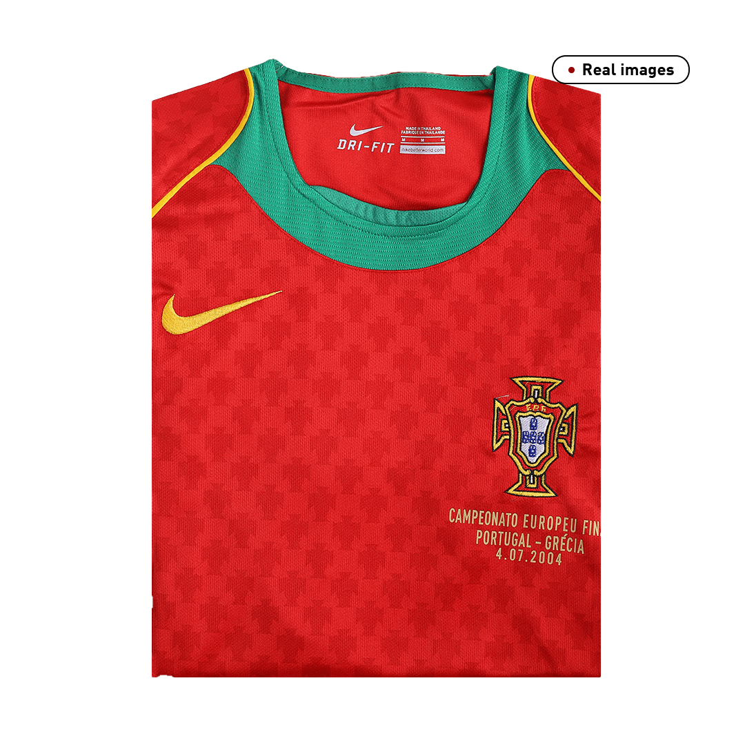 Koszulka piłkarska Portugal, domowa retro 2004 - Finał Euro Pro Koszulki Pilkar Skie