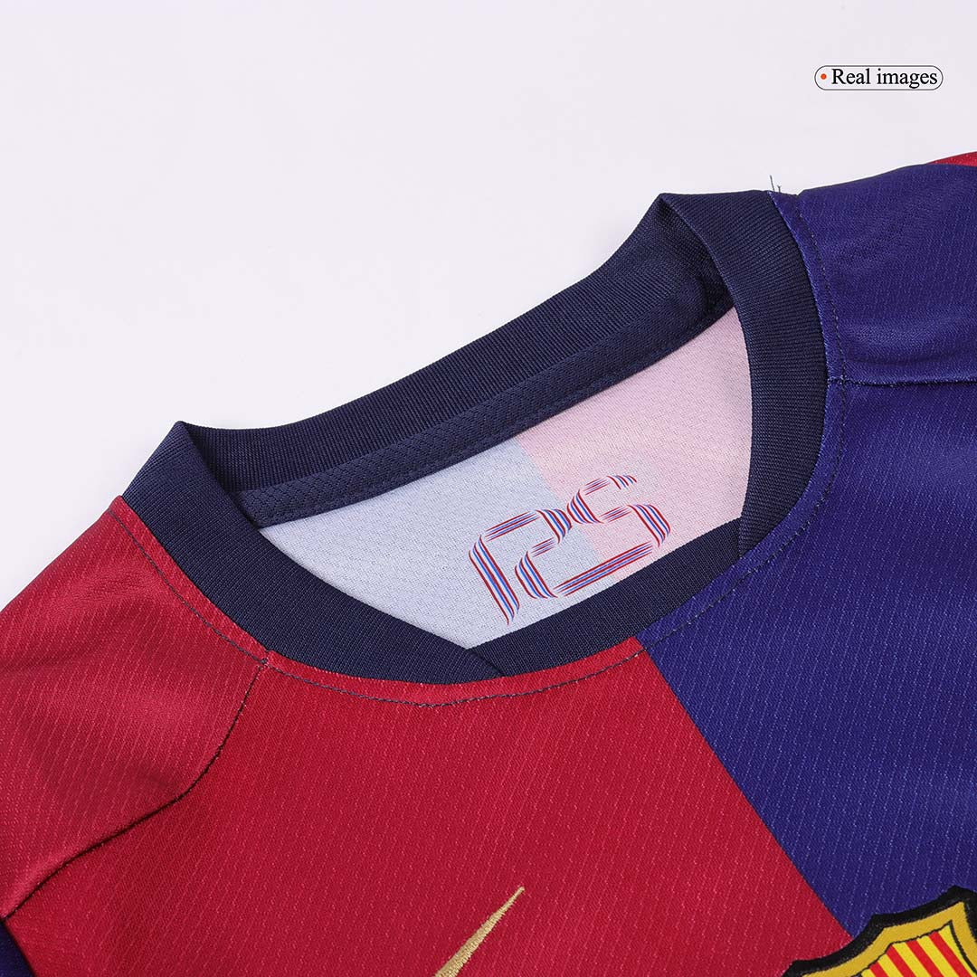 Kid's Barcelona Home Soccer Jersey Kit(Jersey+Shorts) 2024/25-Spotify Logo Without Text Top Soccer Jerseys Store