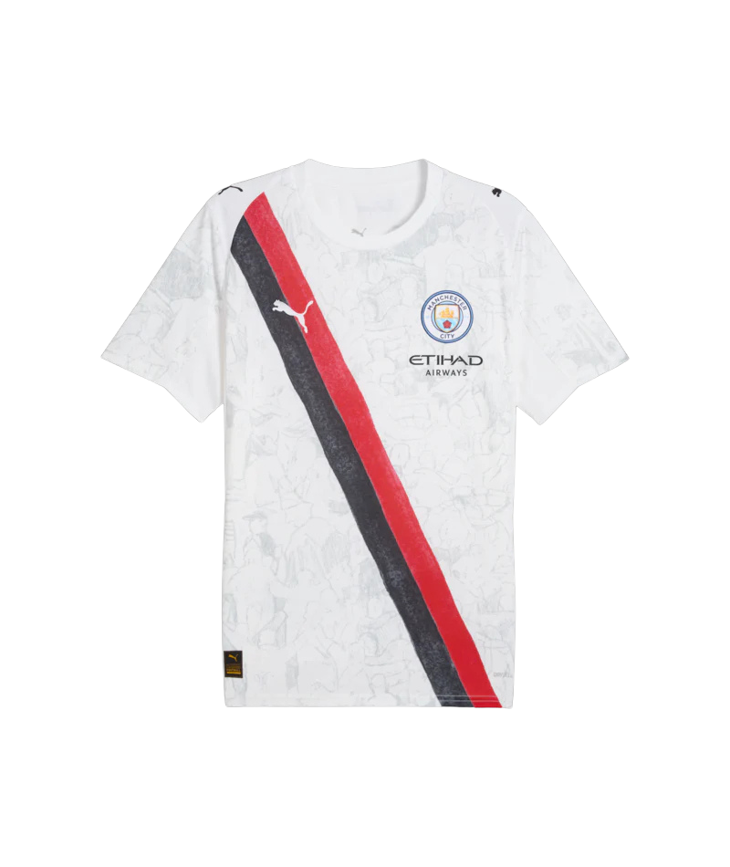 Koszulka piłkarska Manchester City KidSuper męska - biała/czarna Pro Koszulki Pilkar Skie