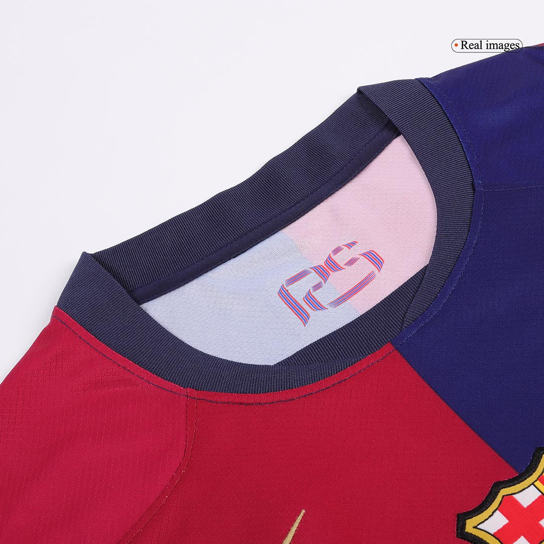 LEWANDOWSKI #9 Barcelona Home Soccer Jersey 2024/25- Spotify Logo Without Text Top Soccer Jerseys Store