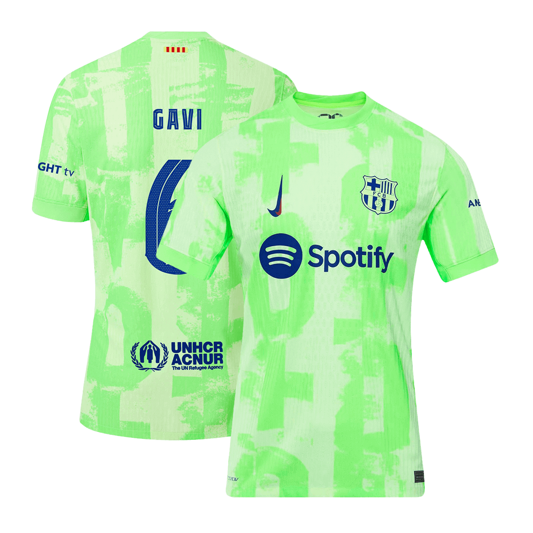 Player Version GAVI #6 Barcelona Third Away Soccer Jersey 2024/25 - UCL Top Soccer Jerseys Store