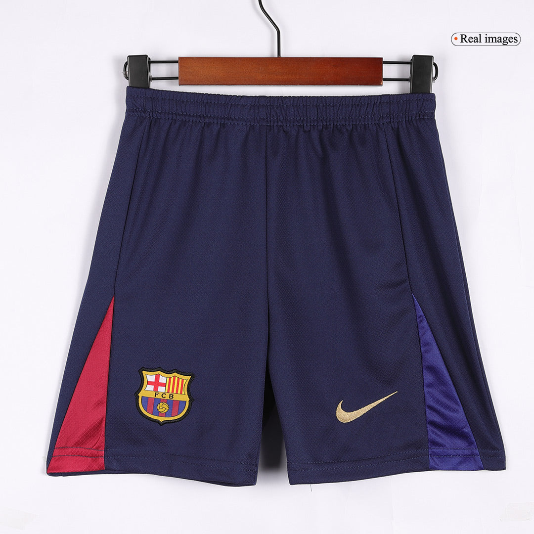 Kid's Barcelona Home Soccer Jersey Kit(Jersey+Shorts) 2024/25-Spotify Logo Without Text Top Soccer Jerseys Store