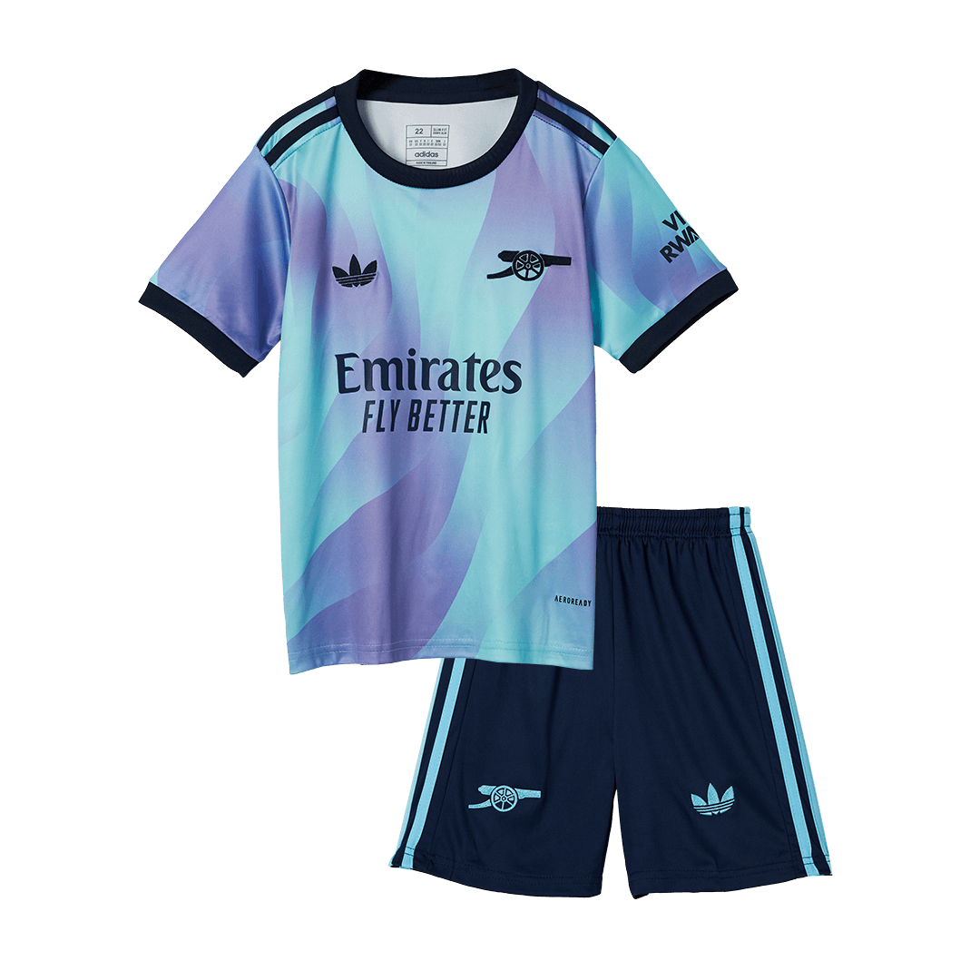 Kid's Arsenal Third Away Soccer Jersey Kit(Jersey+Shorts) 2024/25 Top Soccer Jerseys Store