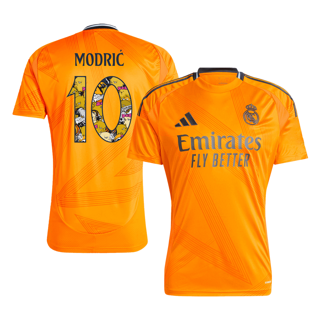 MODRI? #10 Real Madrid Away Soccer Jersey 2024/25 - Bear Champ Font Top Soccer Jerseys Store