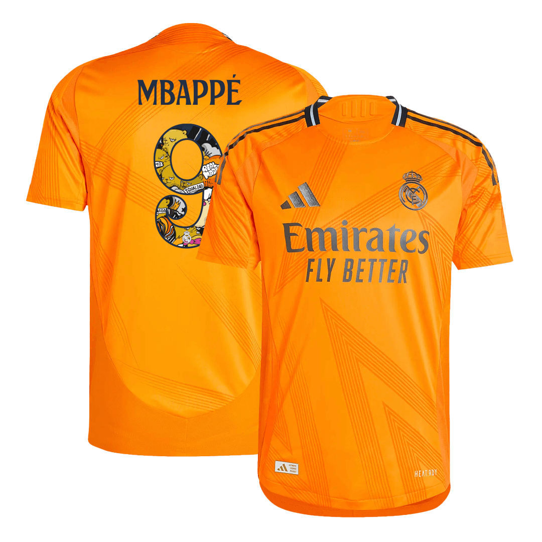 Player Version MBAPP? #9 Real Madrid Away Soccer Jersey 2024/25 - Bear Champ Font Top Soccer Jerseys Store