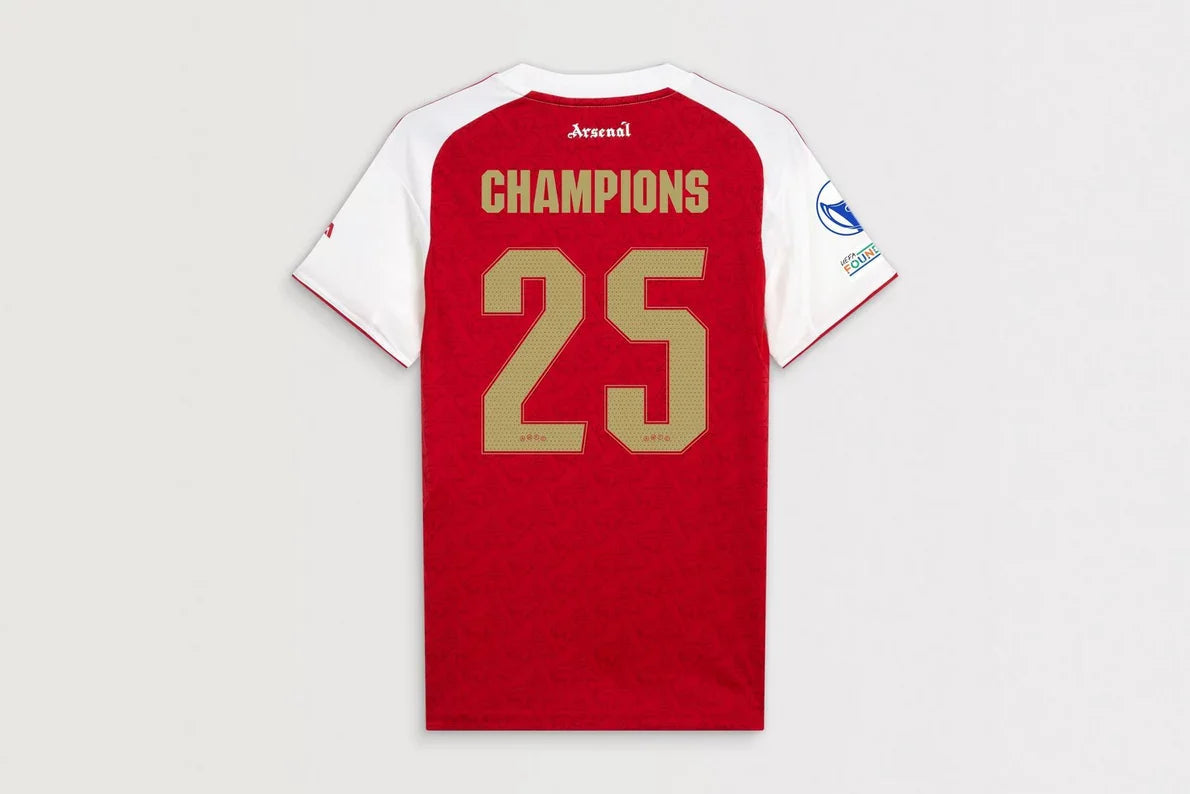 Koszulka domowa Arsenal Women Soccer 2025/26 - UWCL Champions Top Soccer Jerseys Store