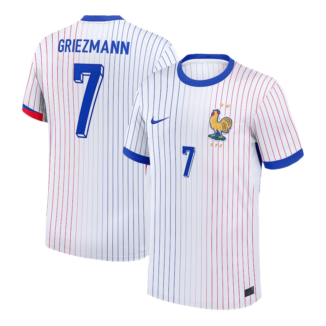 [Super Jakość] Męska France GRIEZMANN #7 Wyjazdowa Koszulka Piłkarska Euro 2024 Pro Koszulki Pilkar Skie