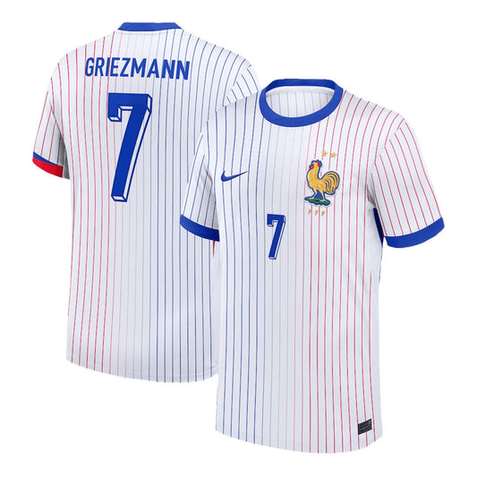 [Super Jakość] Męska France GRIEZMANN #7 Wyjazdowa Koszulka Piłkarska Euro 2024 Pro Koszulki Pilkar Skie