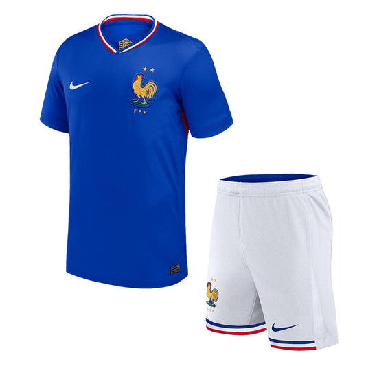 [Super jakość] Męska koszulka domowa France (koszulka + spodenki) Zestaw Euro 2024 Pro Koszulki Pilkar Skie