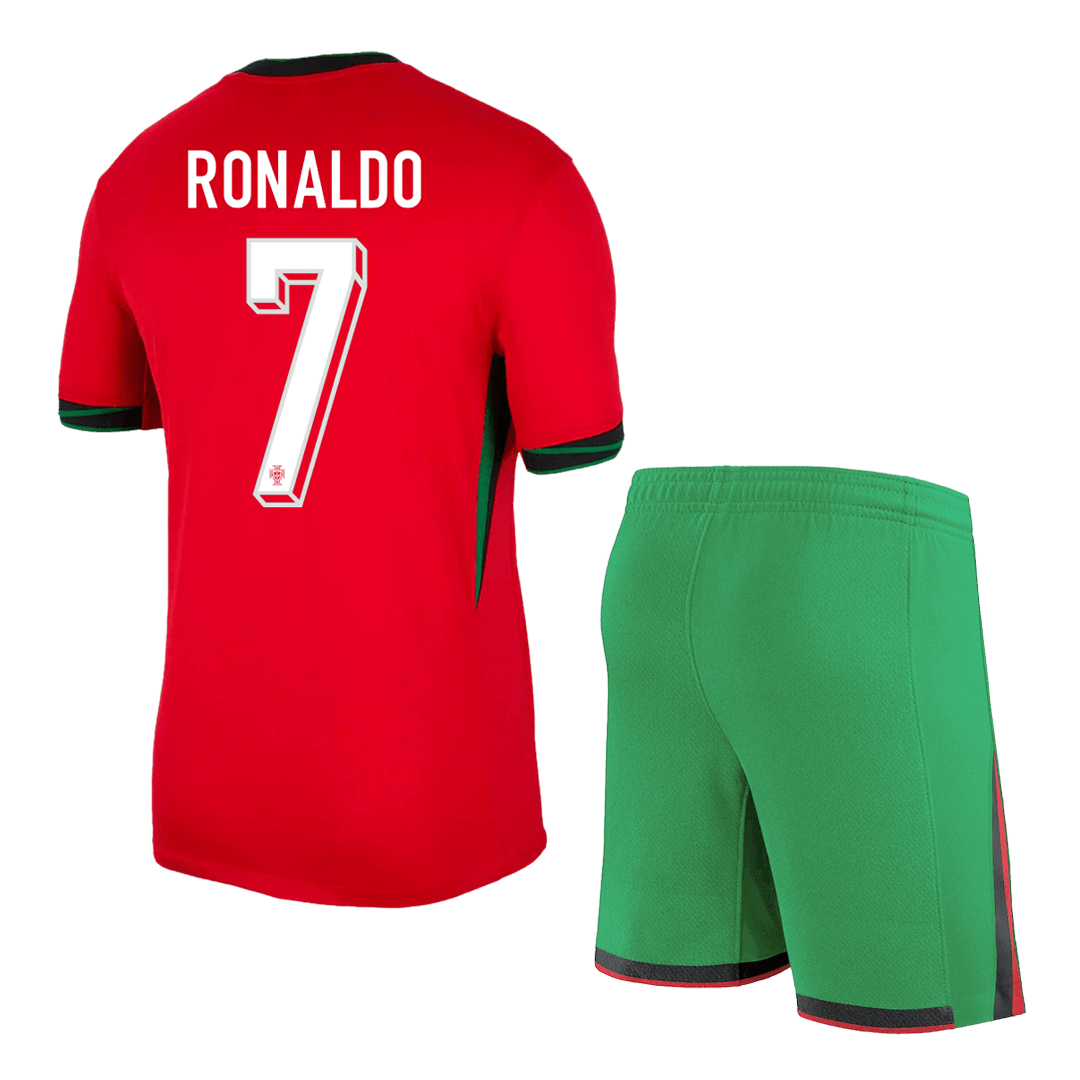[Super jakość] Męska koszulka domowa Portugal RONALDO #7 (koszulka + spodenki) Zestaw Euro 2024 Pro Koszulki Pilkar Skie