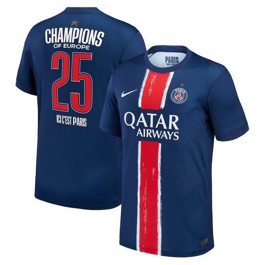 Koszulka piłkarska PSG Home 2024/25 Edycja Specjalna - Mistrzowie Europy 2025 Top Soccer Jerseys Store