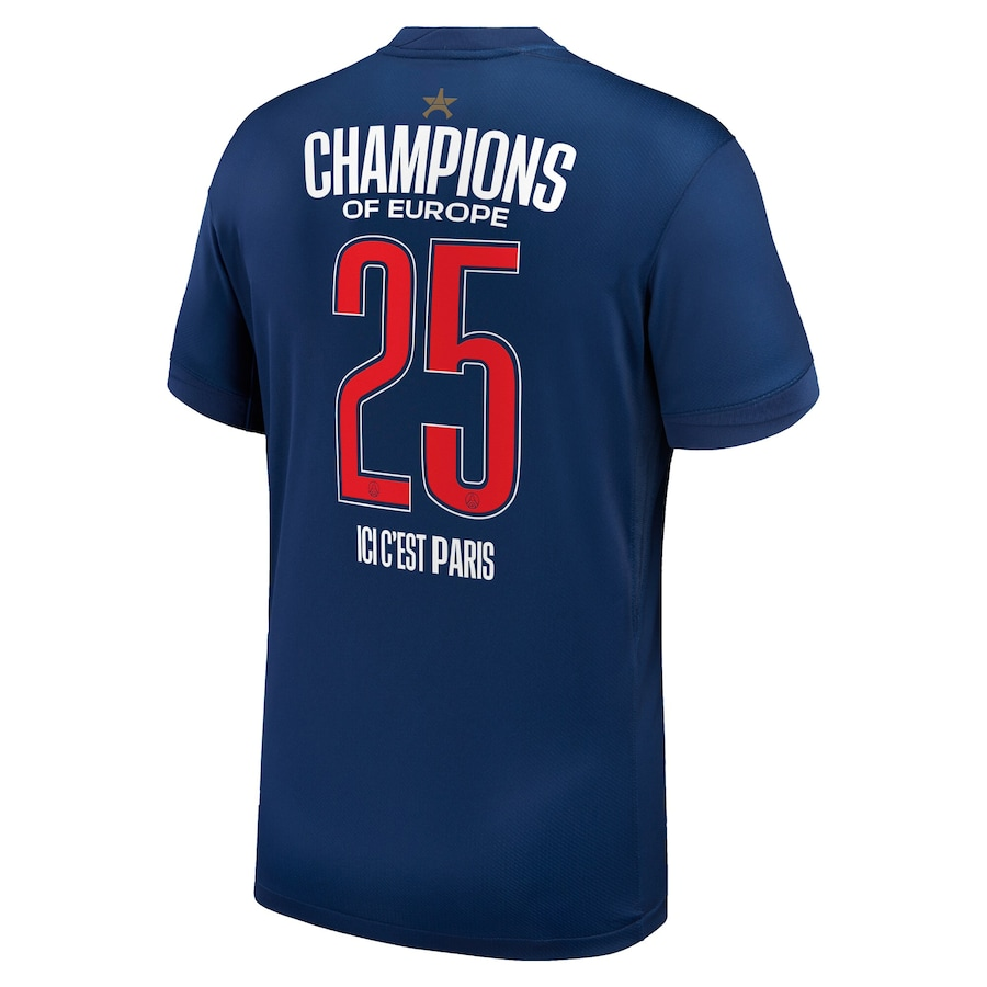 Dziecięca domowa koszulka piłkarska PSG (koszulka + spodenki) 2024/25 Edycja specjalna - Mistrzowie Europy 2025 Top Soccer Jerseys Store
