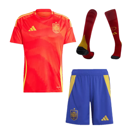 Zestaw koszulek piłkarskich reprezentacji Spain (koszulka + spodenki + skarpetki) 2024/25 Pro Koszulki Pilkar Skie
