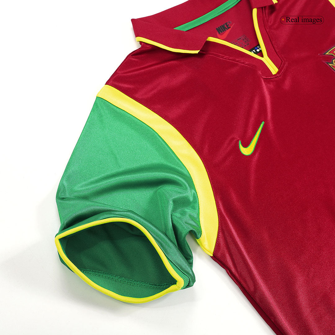 Portugal Domowa Retro Piłkarska Koszulka 1999 Pro Koszulki Pilkar Skie