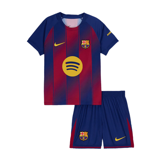 Dziecięce koszulki domowe Barcelona Soccer (koszulka + spodenki) 2025/26 Pro Koszulki Pilkar Skie
