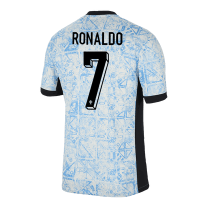 Męska Portugal RONALDO #7 Wyjazdowa Koszulka Piłkarska Euro 2024 Pro Koszulki Pilkar Skie