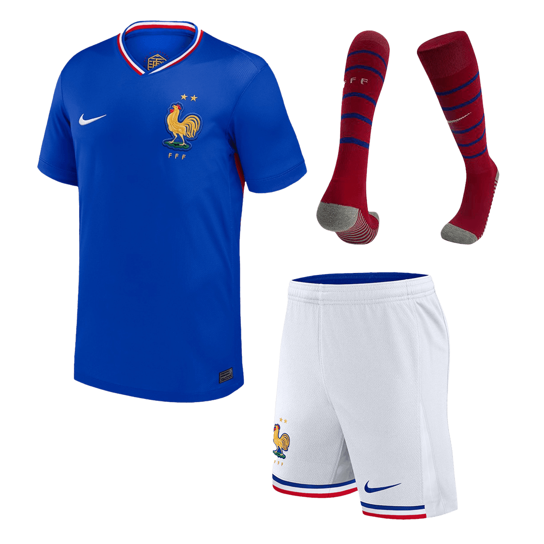 [Super jakość] Męska koszulka domowa France Pełny zestaw Euro 2024 Pro Koszulki Pilkar Skie