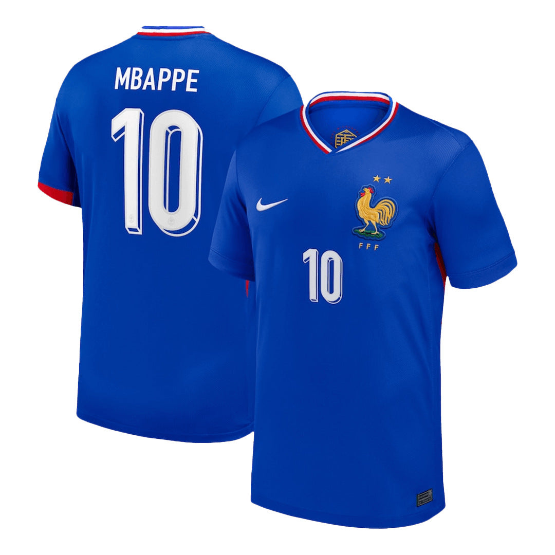 [Super Jakość] Męska France MBAPPE #10 Koszulka Piłkarska Domowa Euro 2024 Pro Koszulki Pilkar Skie