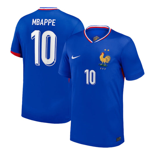 [Super Jakość] Męska France MBAPPE #10 Koszulka Piłkarska Domowa Euro 2024 Pro Koszulki Pilkar Skie