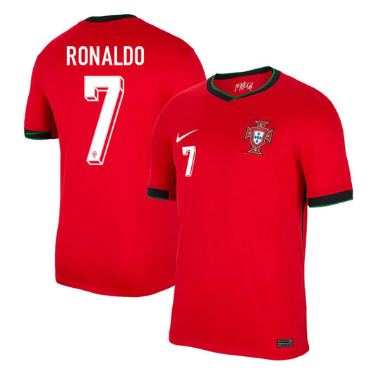 [Super Jakość] Męska Portugal RONALDO #7 Koszulka Piłkarska Domowa Euro 2024 Pro Koszulki Pilkar Skie
