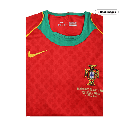 Koszulka piłkarska Portugal, domowa retro 2004 - Finał Euro Pro Koszulki Pilkar Skie