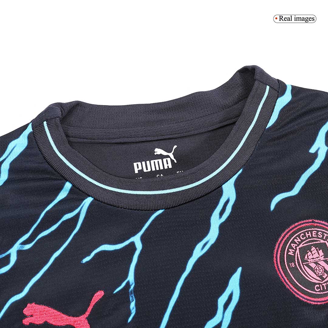 Kid's Manchester City Third Away  Soccer Jersey Kit(Jersey+Shorts) 2023/24 Top Soccer Jerseys Store