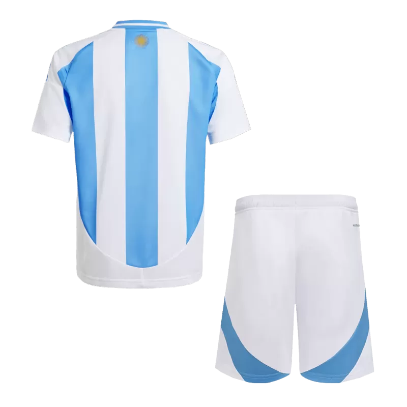 Argentina Domowe Dziecięce Koszulki Piłkarskie Zestaw Copa America 2024 Pro Koszulki Pilkar Skie