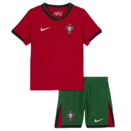 Dziecięcy zestaw koszulek domowych Portugalii (koszulka + spodenki) Euro 2024 Pro Koszulki Pilkar Skie