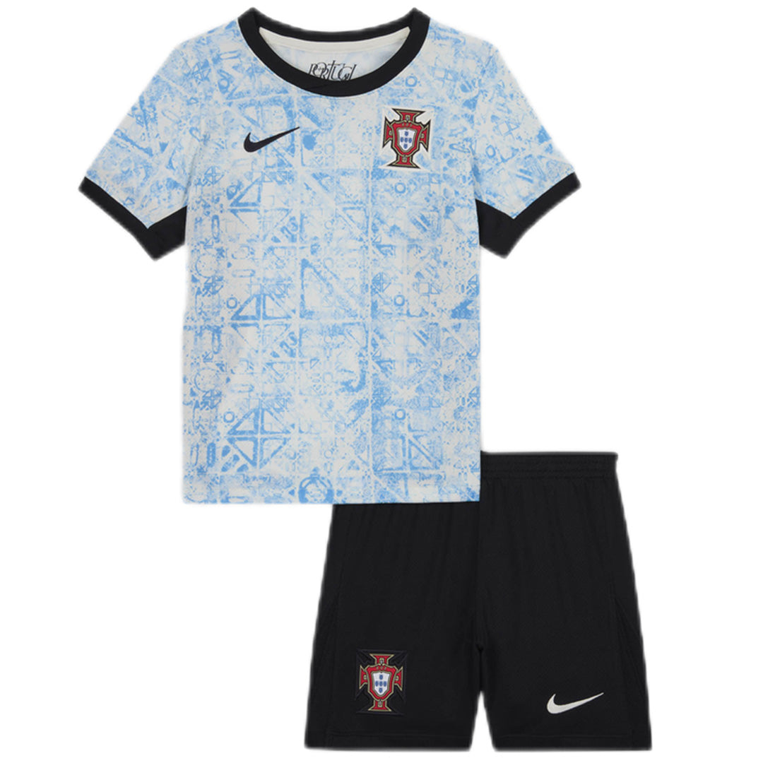 Dziecięcy strój wyjazdowy Portugalii (koszulka + spodenki) Euro 2024 Pro Koszulki Pilkar Skie