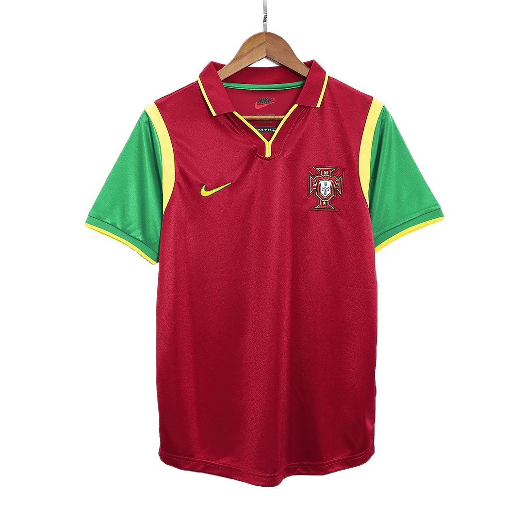 Portugal Domowa Retro Piłkarska Koszulka 1999 Pro Koszulki Pilkar Skie