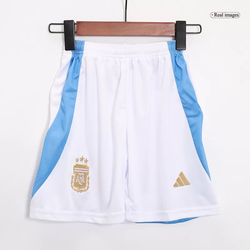Argentina Domowe Dziecięce Koszulki Piłkarskie Zestaw Copa America 2024 Pro Koszulki Pilkar Skie