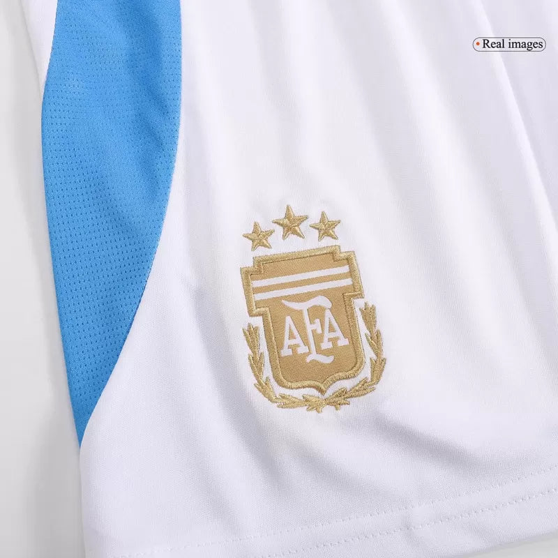 Argentina Domowe Dziecięce Koszulki Piłkarskie Zestaw Copa America 2024 Pro Koszulki Pilkar Skie