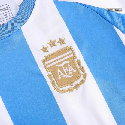 Argentina Domowe Dziecięce Koszulki Piłkarskie Zestaw Copa America 2024 Pro Koszulki Pilkar Skie